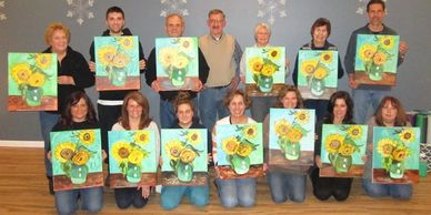 Paint & Party of Van Gogh's Sunflowers