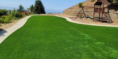 Turf on a playground