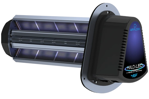 The HALO-LED™ is the industry’s first LED in-duct, whole home and building air purification system t
