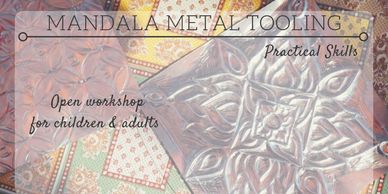 Mandala Metal Tooling is a process involves a semi-meditative state at producing organic designs.