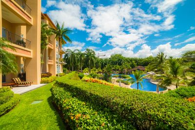 Los Sueños Resort Costa Rica vacation rental with pool access and tropical gardens