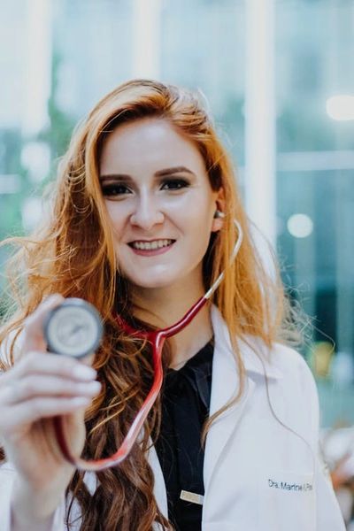 female doctor with a stethoscope