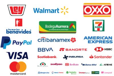 VISA, Mastercard, Paypal, OXXO, American Express, Pagar, viajes, Walmart, como formas de pago