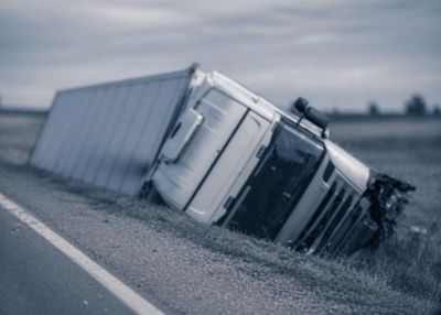 Heavy vehicle post-event.