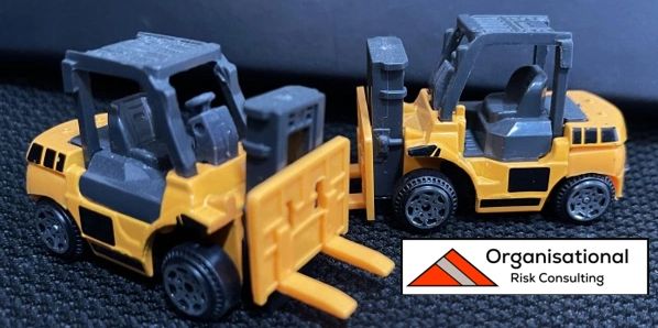 Forklift and mobile plant safety are key considerations in busy warehouses—risk management.