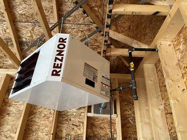 New reznor garage heater installed