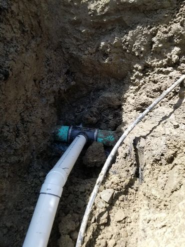Main Water Line Exosed Underground