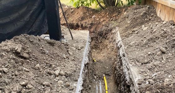 Underground gas line installation completed in Airdrie by KaiTech Plumbing & Heating