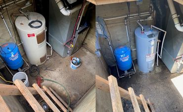 Hot Water Tank Replacement - Before and After