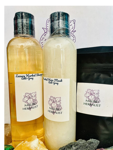 Our exclusive Luxury Anti Gray Hair Kit formulation is safe and effective!