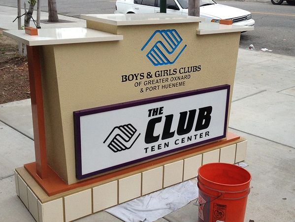 Boys & Girls Clubs metal sign. Corporate signs. Ventura signs, Santa Barbara signs, Lighted sign.