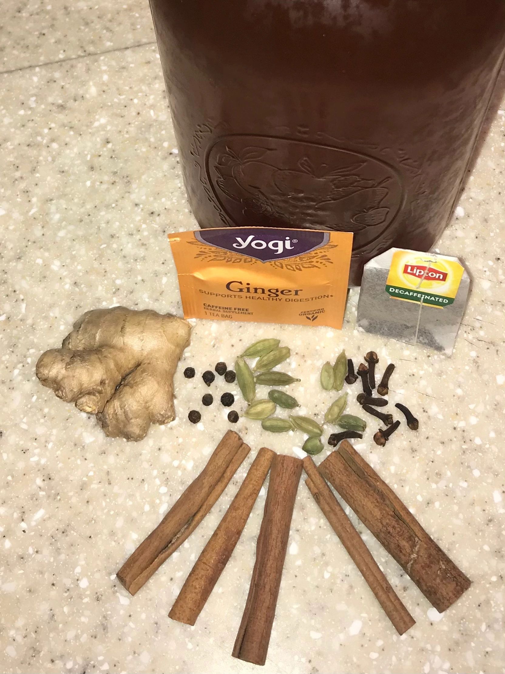 Yogi Tea ~ Clove, Cardamom Pod, Cinnamon, Ginger Root, Black Pepper, Black Tea