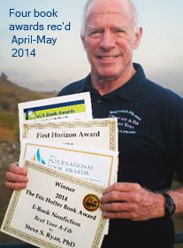 Steve Ryan with four book awards in four weeks for Beat Your A-Fib  (April -May 2014)