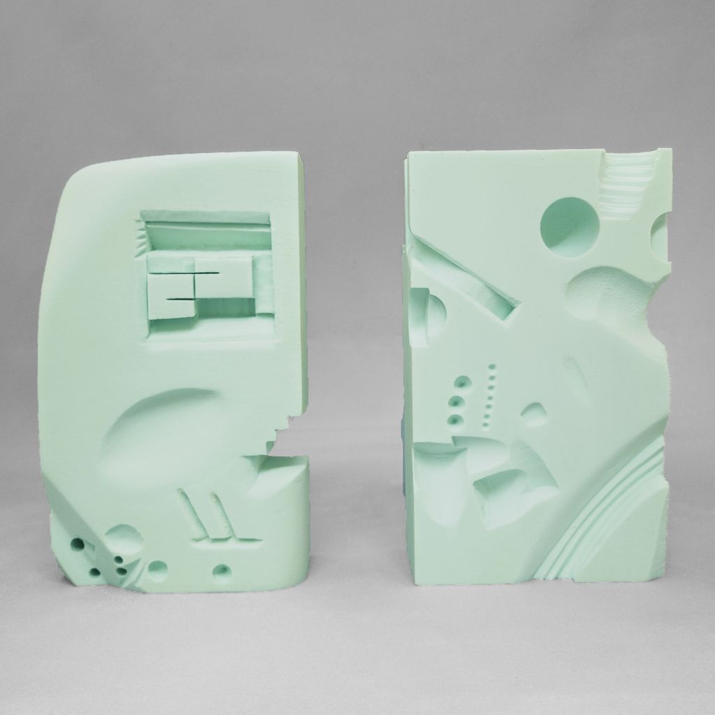 Oliver Pauk Sculpture hand carved high density foam Canadian new media artist