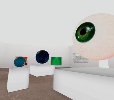 Art exhibition with 3D digital sculpture created by Patricia Domínguez