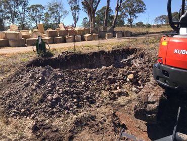 Giant Rock Walls - Retaining Walls - Excavation - Toowoomba - Sandstone Blocks - Concrete Blocks