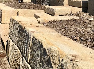 RETAINING WALLS - Supply & installation SANDSTONE BOULDERS & BLOCKS TOOWOOMBA GOLD COAST BRISBANE