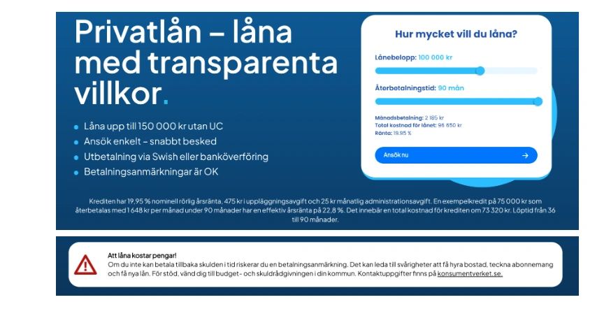 Behov av pengar, ordna ett privatlån snabb process och utbetalning.