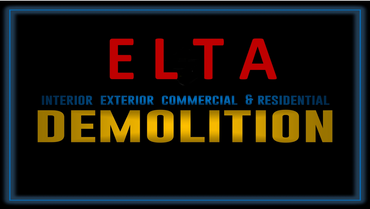 Logo for ELTA Demolition specializing in interior, exterior, commercial, and residential demolition.
