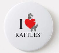 This “I Love Rattles Button” design is inspired by the book series, "Rattles, the Barn Cat."