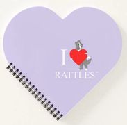 This "I Love Rattles Heart Notebook" design is inspired by the book series, "Rattles, the Barn Cat."