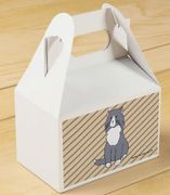 This "Rattles Favor Box" design is inspired by the book series, "Rattles, the Barn Cat."