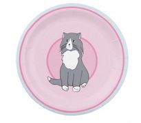 This Rattles' Paper Plates design is inspired by the book series, "Rattles, the Barn Cat."