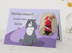 This Rattles kids’ birthday card design is inspired by the book series, "Rattles, the Barn Cat."