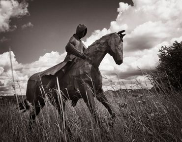 Horse and Rider Sculpture - Cedar Falls, Iowa - Editorial Photography by S&C Design Studios