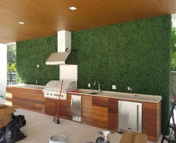 Artificial boxwood ivy wall - cocoplum style
