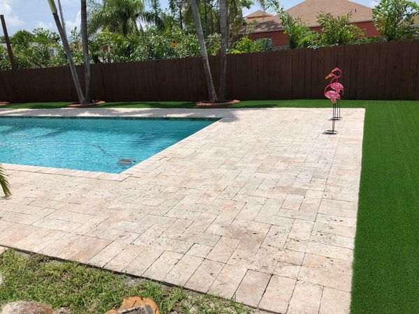 Artificial grass pool area Miami