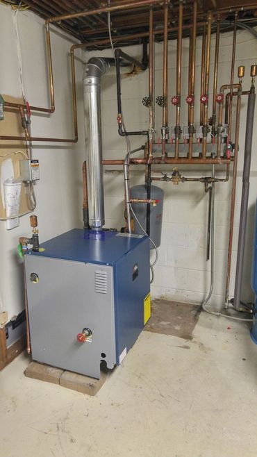 Hot water boiler install