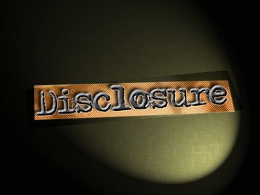 A graphic image with the word "Disclosure."