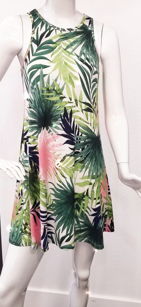 BRAND NEW PALM PRINT A-LINE TANK DRESS MADE BY US!
EXCLUSIVELY AT JADE'S