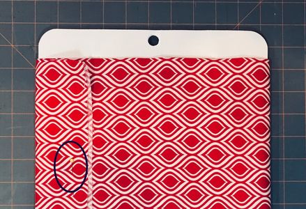 Finish by securing with straight pin, ribbon, or stainless paperclip