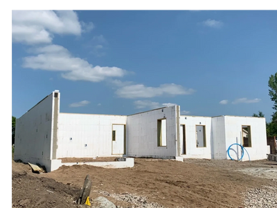 Insulated concrete form construction