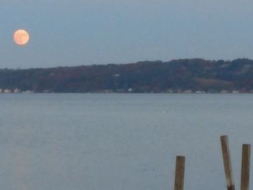 A West Bay Moonrise. Magnificent water views abound in Grand Traverse County.