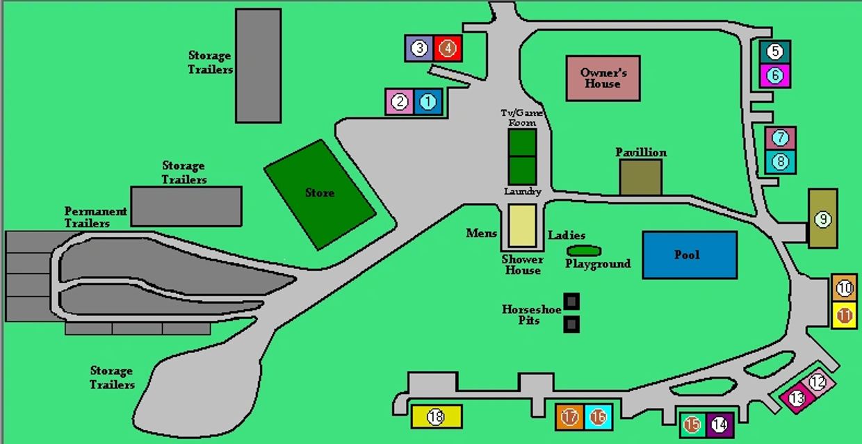 map of the campground
