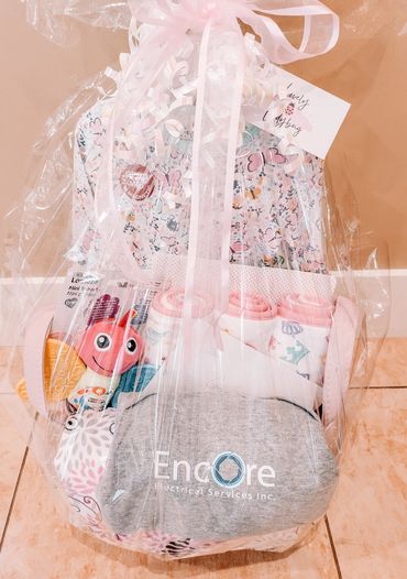 Baby girl gift basket