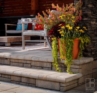 Patio with steps for outdoor living