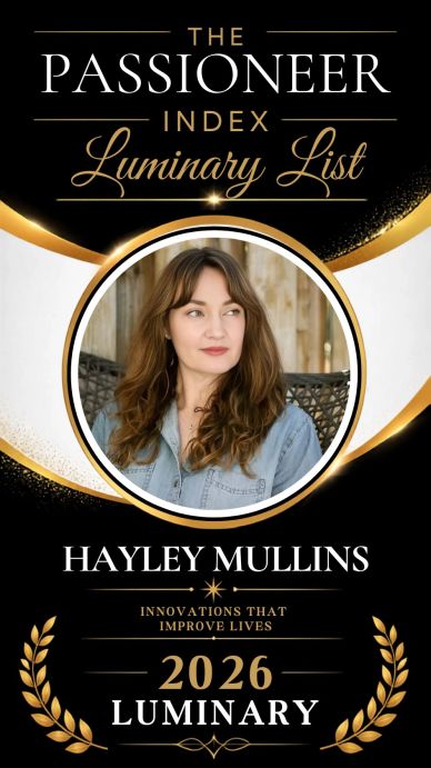 Hayley Mullins in light denim shirt looking off to the side in headshot for PASSIONEER Index, 2026 L