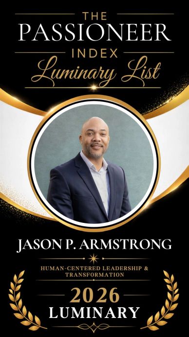 Jason Armstrong wearing a blue suit and white dress shirt in headshot for PASSIONEER Index, 2026 Lum