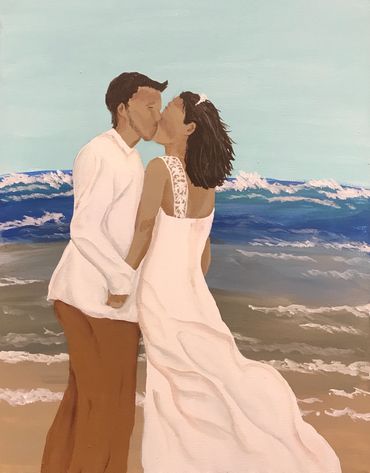 Live painting, live wedding painting, North Carolina Artist, bridal, groom, wedding, bride, wedding