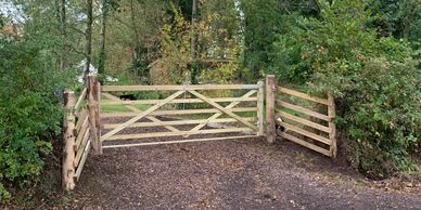 Wooden Entrance Gate to a House
