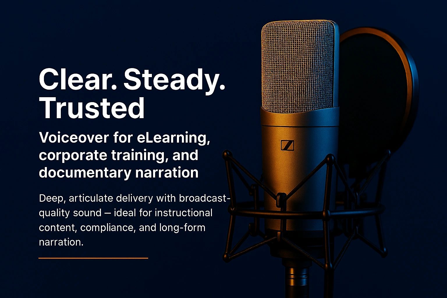 Lance Stratman: Warm, trustworthy eLearning, corporate, and documentary voiceover narration.