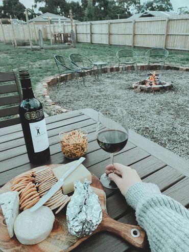 outdoor fire pit accomodation