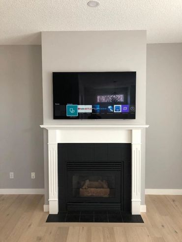 Completed task: TV socket installed behind the TV