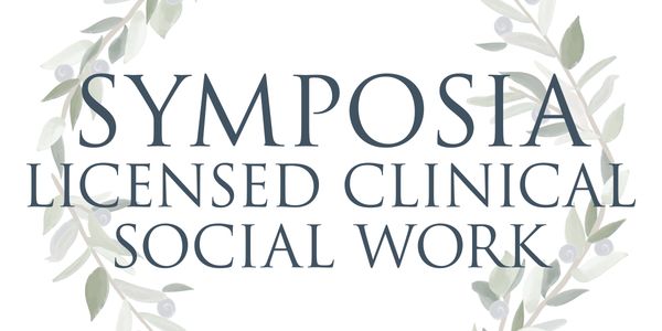 logo, symposia licensed clinical social work, olive wreath