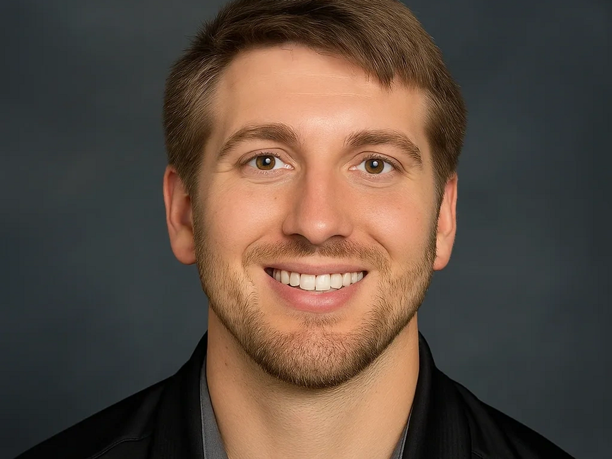 A man With face and looking ahead