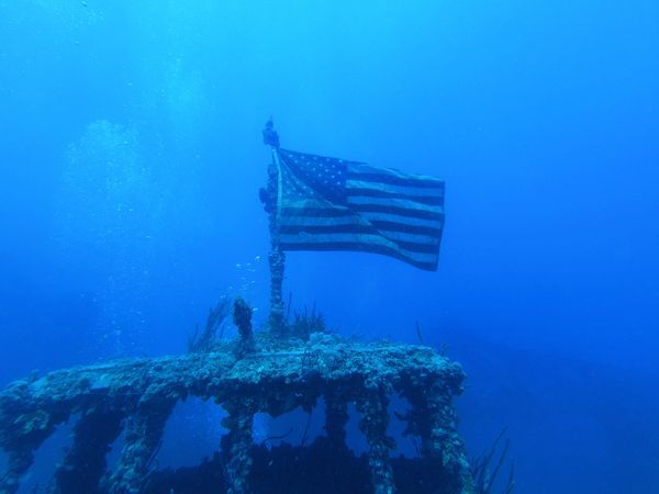 Key Largo scuba diving for Advanced Open Water course on a Key Largo shipwreck in Florida Keys